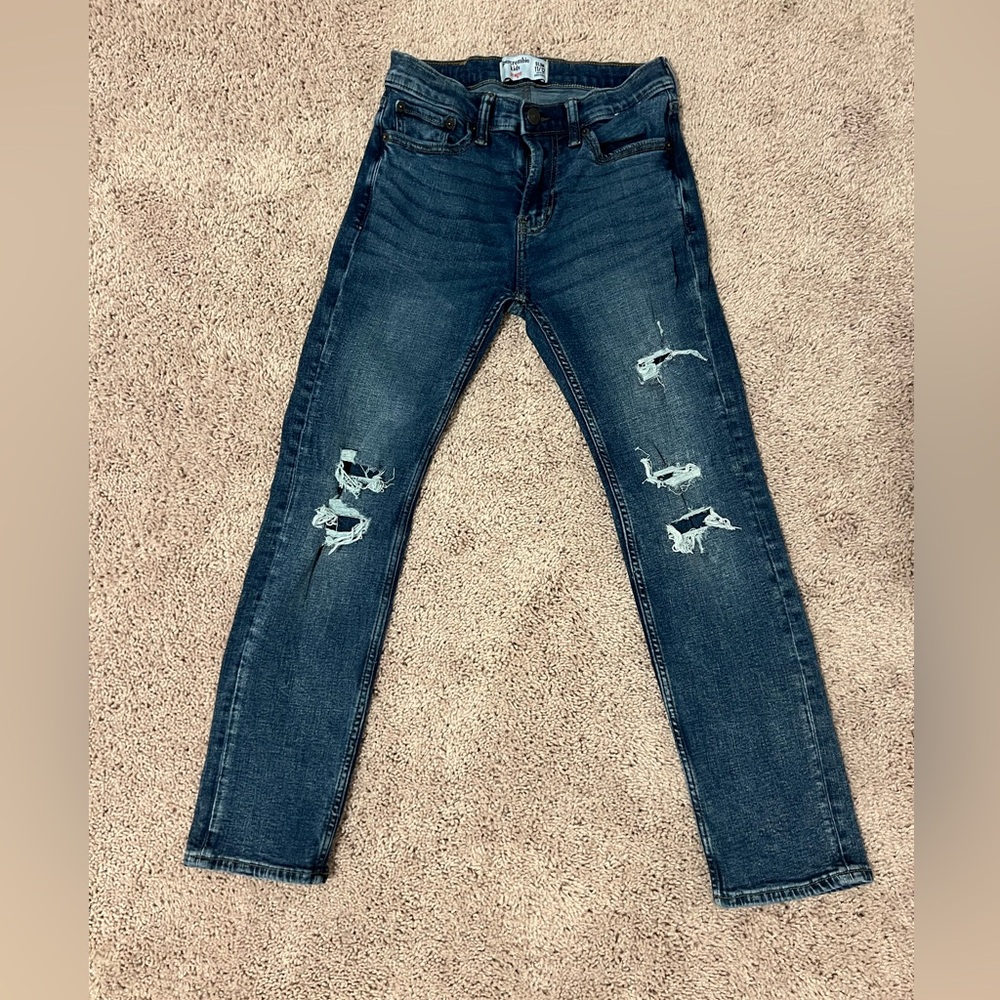 Abercrombie Kids Slim Straight Jeans, Size 11/12 - Excellent Condition!
